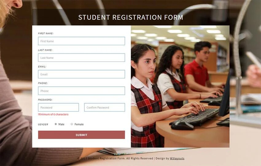 Student html. Student Registration. Student Registration form html. Register form. Student Registration form UI.