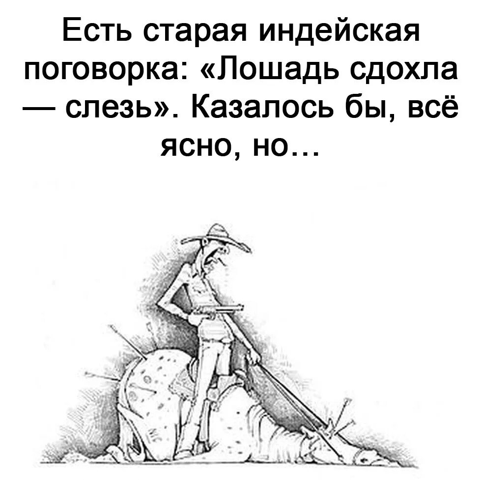 Конь вырвется догонишь а сказанного. Поговорка лошадь сдохла-слезь. Поговорка про дохлую лошадь. Мудрость про дохлую лошадь. Индейская поговорка лошадь сдохла, слезь.