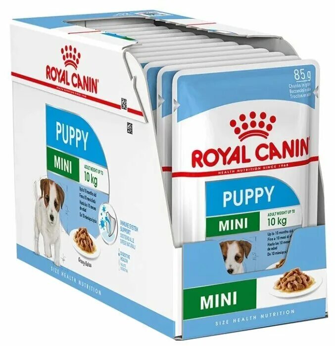 Royal canin puppy. Роял Канин мини Паппи 85г. Royal Canin Mini Puppy для щенков. Роял Канин мини Паппи пауч. Корм Royal Canin Mini Puppy.