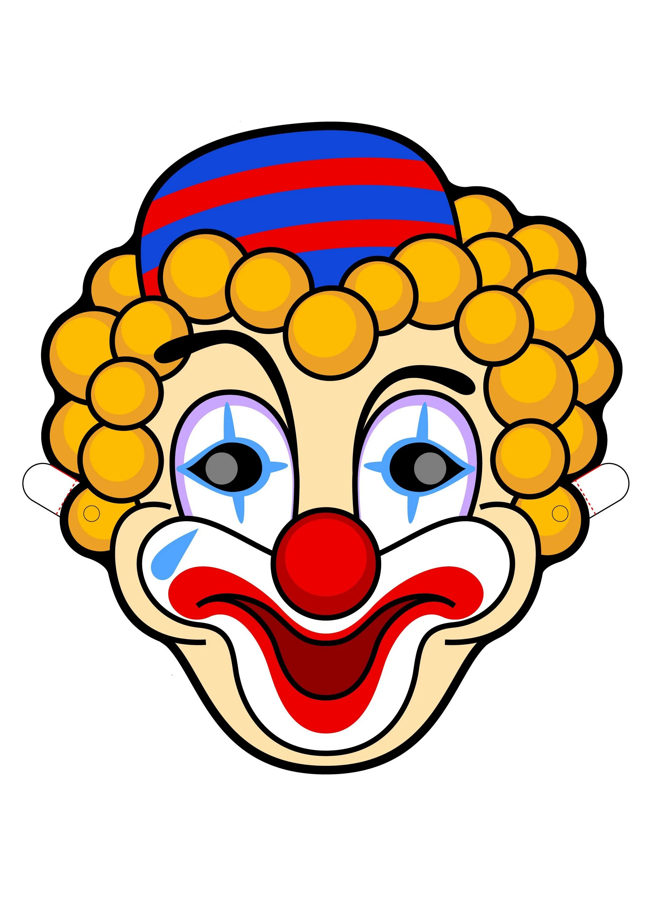 Клоун шаблон цветной. Маски клоуна для детей. Маска клоуна для детей детского сада. Маска веселого клоуна. Лицо клоуна.