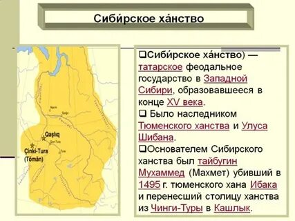 Название столицы сибирского ханства