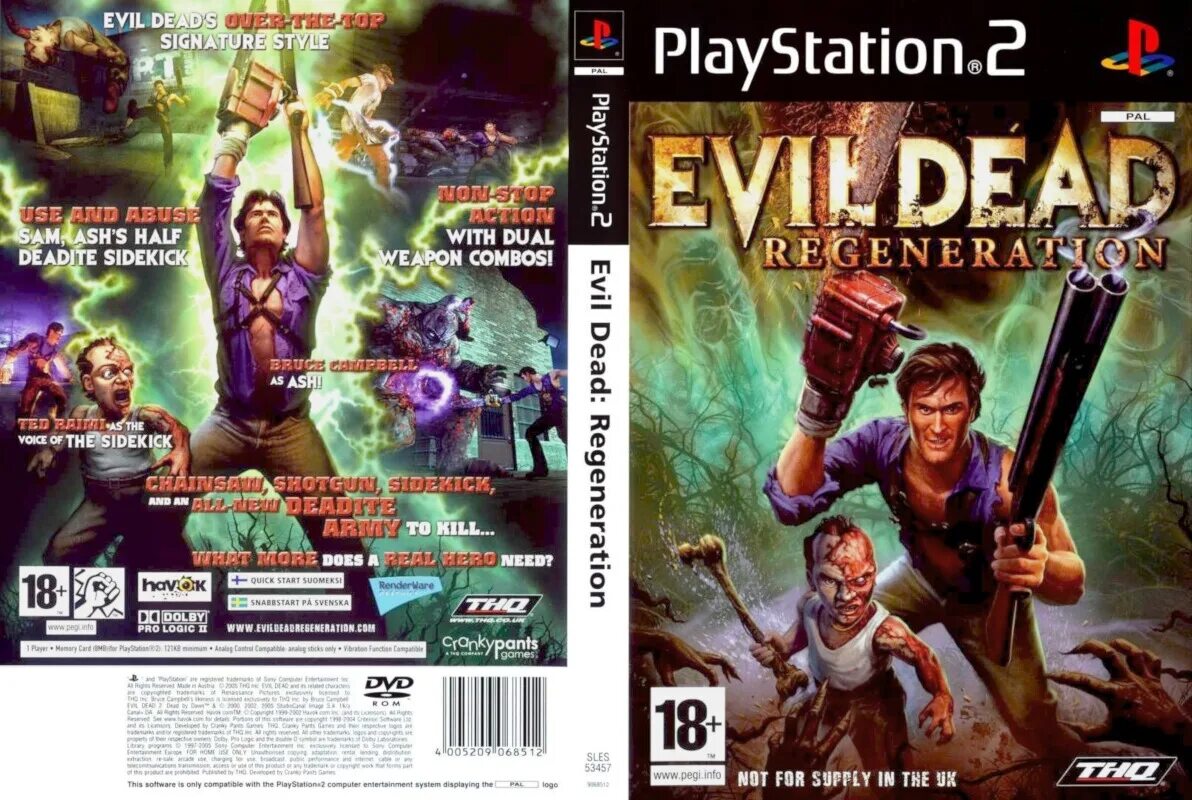 Evil Dead PLAYSTATION 2 обложка. Evil Dead Regeneration ps2 обложки диска. Евил дед ps2. Зомби на пс3