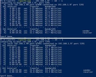 Iperf3 cygwin gui