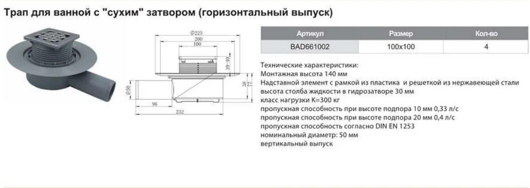 Трап горизонтальный сухой 100х100мм регулируемый tim bad661002. Трап для душевой с сухим затвором угловой (Горизонт.) Tim 10*10 1/4 bad661002. Трап для душа горизонтальный с сухим затвором. Трап горизонтальный с сухим затвором hl на 100.