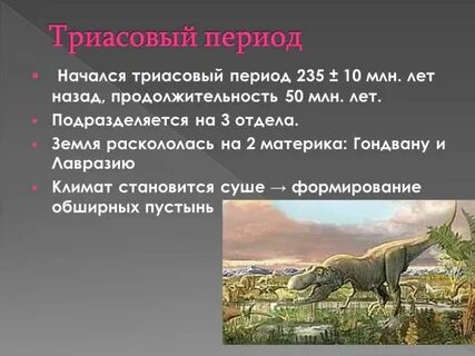 Развитие жизни в мезозойскую эру
