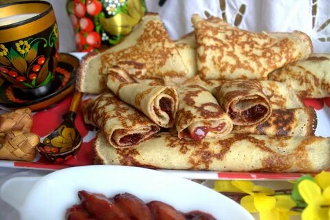 Цветные блины на масленицу