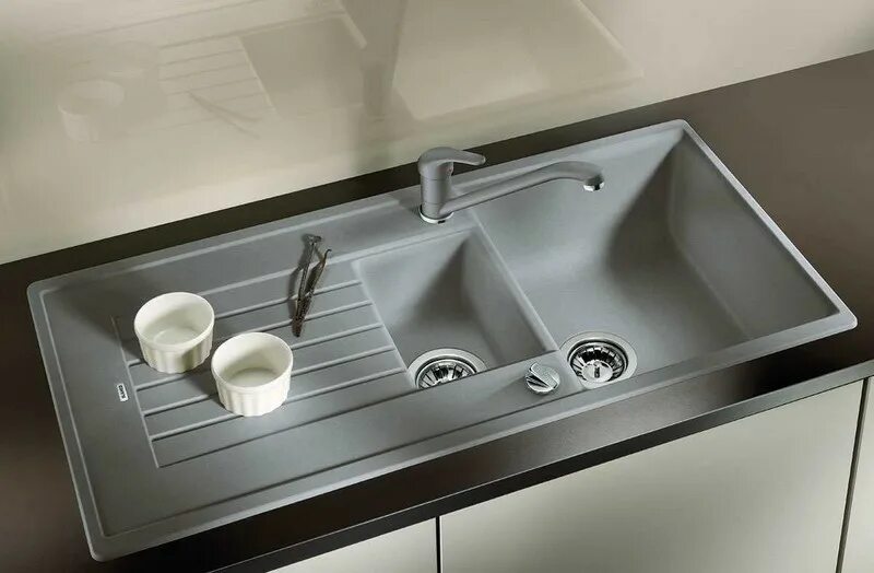 Интегрированная кухонная мойка 51 см, Blanco Claron 700-IF/A InFino с клапаном-а