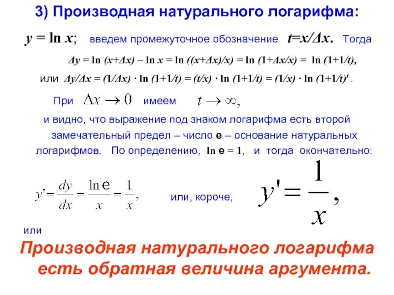 Производная натурального логарифма формула сложной функции. Производная логарифма формула сложной функции. Производная логарифма сложной функции. Производная натурального логарифма формула.