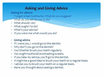 Giving advice in english
