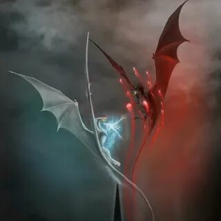Dragons fighting