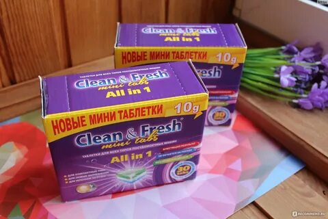 Посудомоечные таблетки clean fresh mini tabs