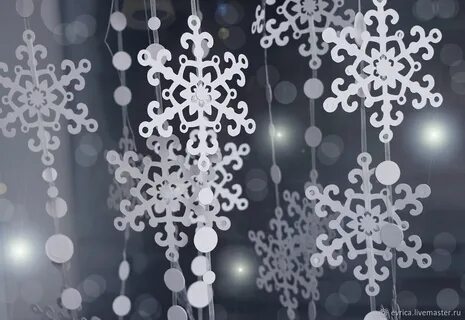 Как сделать гирлянду из снежинок