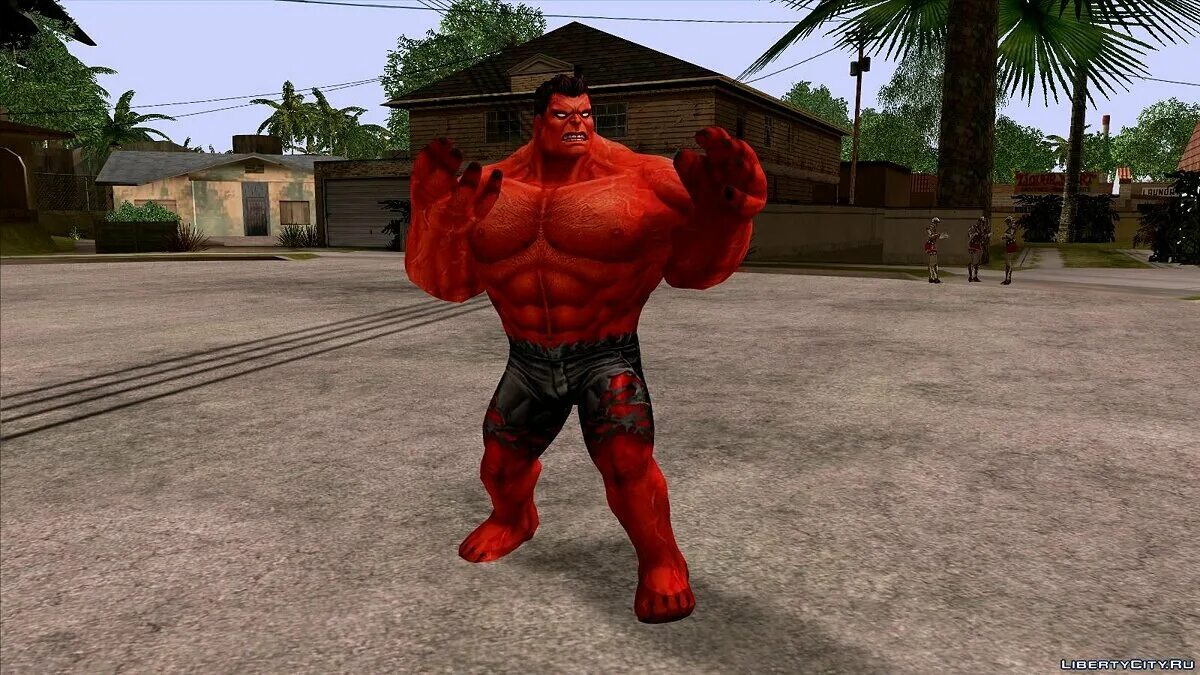 Гта мод на халка. Халк ГТА Сан андреас. Red Hulk Skin. Халк в GTA San Andreas. Красный Халк в ГТА 5м.