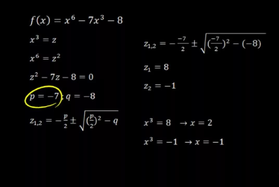 9x 7 x 3 5 4x. X 6 7x 3 8 0. X3+7x-8=0. X^6-7x-8=0. X/8+X/6=-7/3.