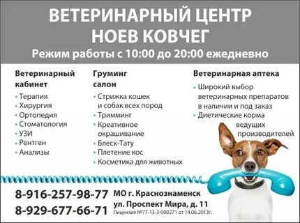 Ветеринарная режим работы