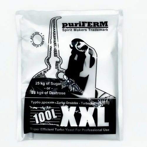 Как сделать турбо дрожжи. Турбо-дрожжи puriferm xxl turbo 100l, 350 г. турбо дрожжи puriferm uk-xxl 350гр. дрожжи puriferm xxl 100 литров. дрожжи puriferm uk- xxl (на100 литров ) 350 гр..