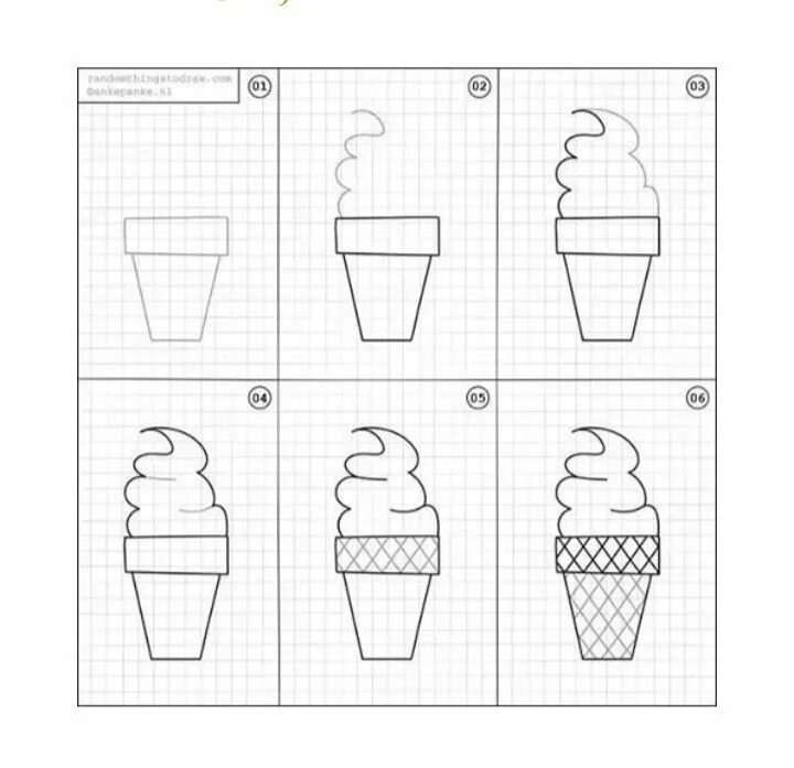 Сладости пошагово. Рисунки несложные мороженое. Рисование пошаговое мороженое. Мороженое для срисовки. Картинки мороженого для срисовки.