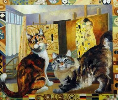 Фрески коты
