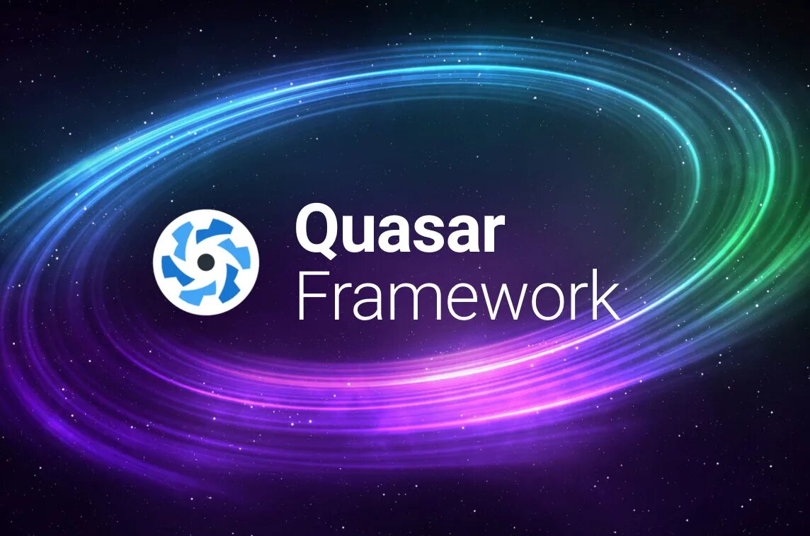 Quasar vue. Quasar js. quasar framework. квазар девелопмент. quasar framework logo.