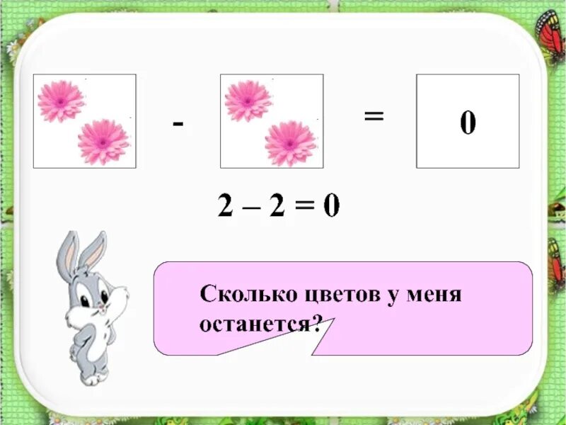 Значение числа 0 в 1 классе