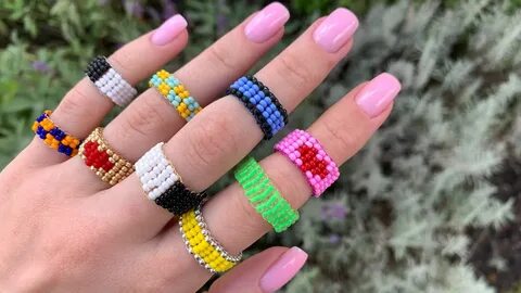 Колечки из бисера идеи