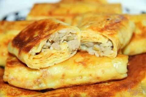 Блины с фаршем рецепт с пошаговым