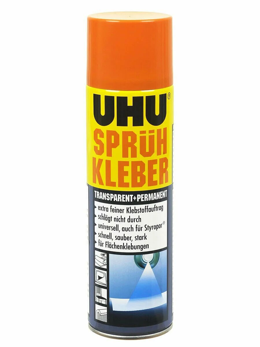 Клей-спрей универсальный Power Spray (уп 500мл) UHU. Клей UHU Power. Клей-спрей UHU Spruehkleber 3 in 1. Клей универсальный спрей UHU 48900 3в1 200 мл.