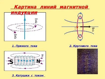 Линии магнитной индукции поля кругового тока