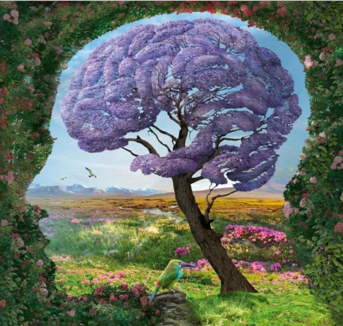 Ассоциативный ум. Живописное дерево. Психологические картины. Необычные красивые картины.