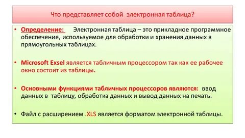 Презентация на тему: " Электронные таблицы".