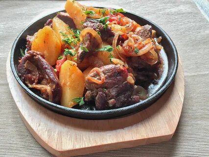 Мясо с овощами по узбекски