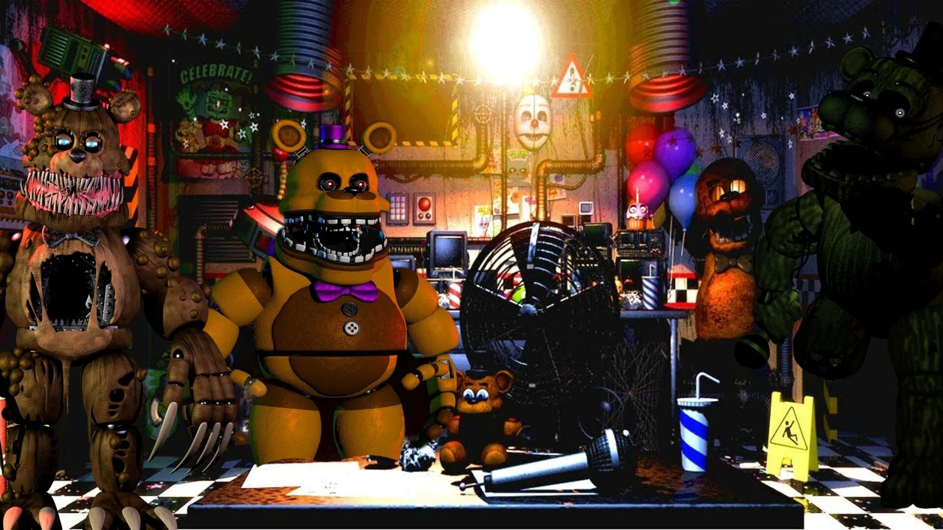 Ultimate custom night меню. Фредди фнаф 7. Меню из фнаф 1. Последний фнаф 7. Системные требования фнаф 7.