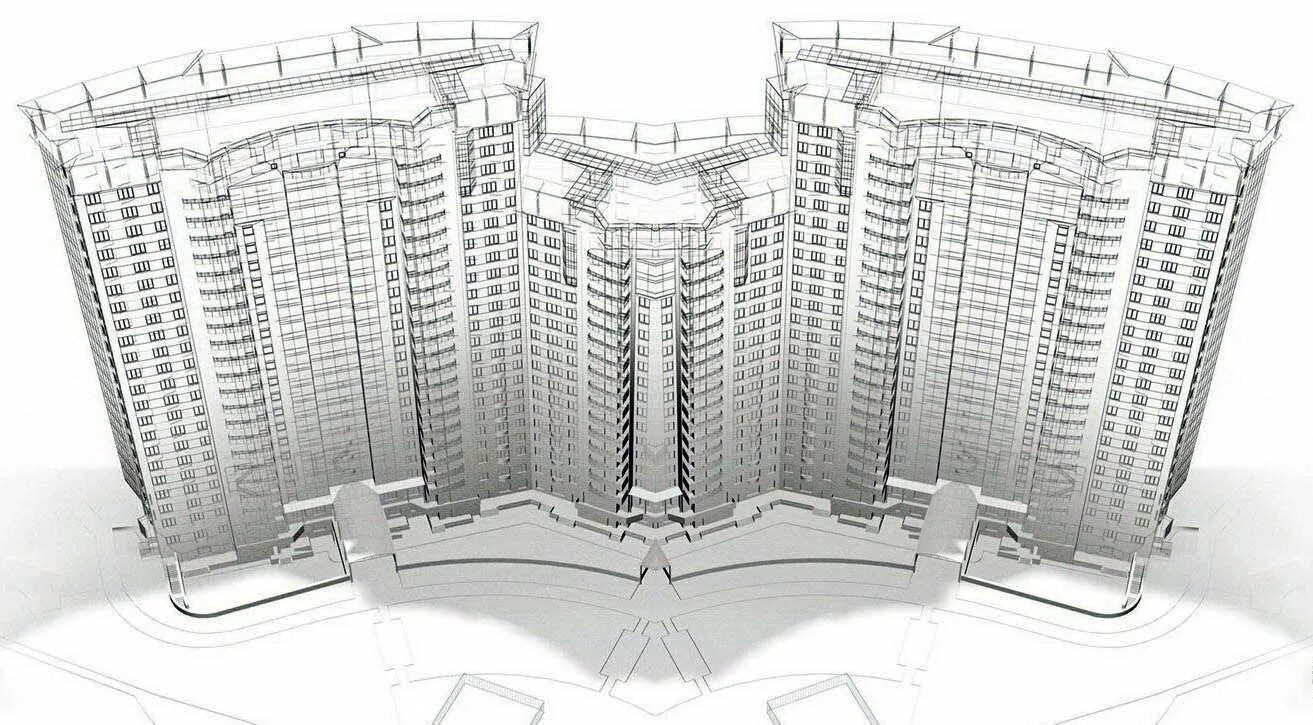 Проект высотного здания. Эскиз жилого комплекса. Arcon «архитектура и дизайн». Проектирование многоквартирных зданий. Проекты высотных домов.