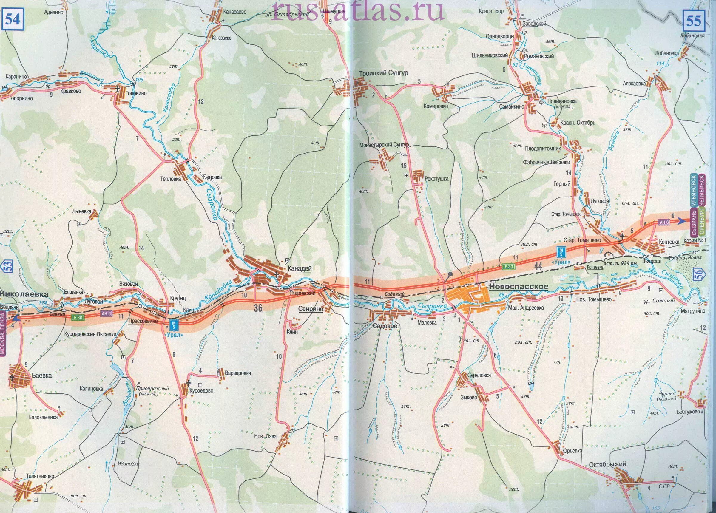 Расстояние трассы м5