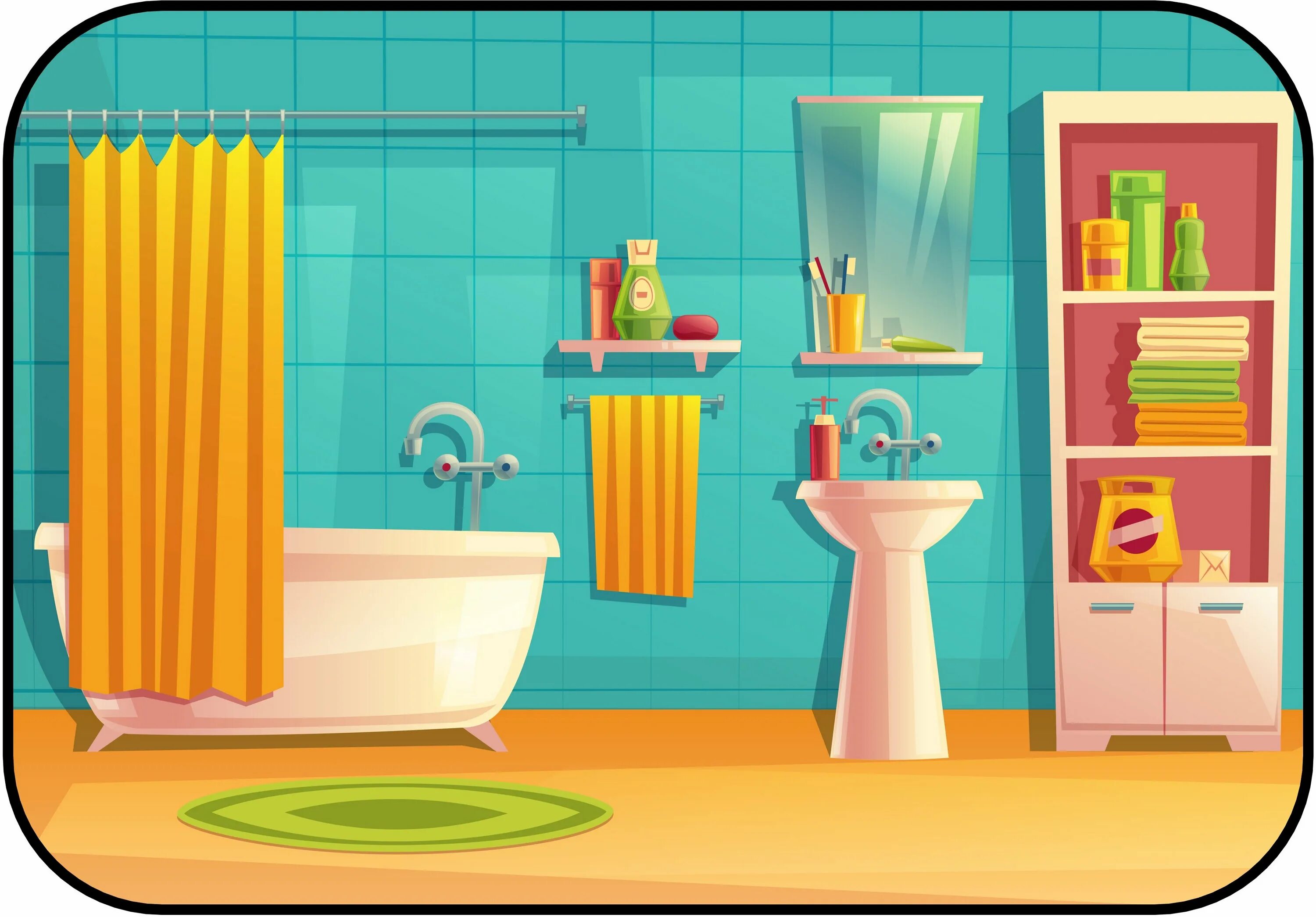 Ванная комната мультяшная. Мультяшки ванная комната. Мультяшные комнаты ванная. Ванная комната вектор. Картинки ванной для детей