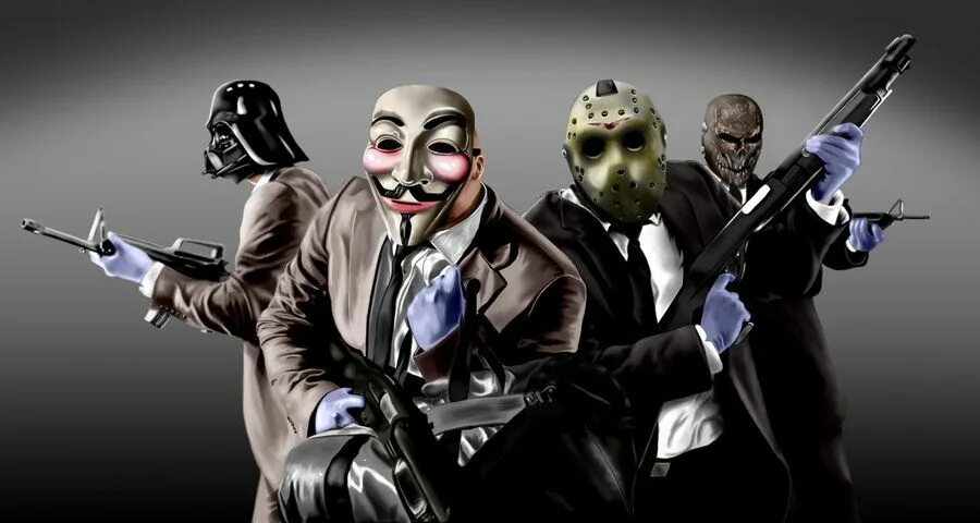 Payday сообщество. Маска анонимуса payday 2. пейдей 2 маски президентов. payday the heist. payday dog masks full squad.