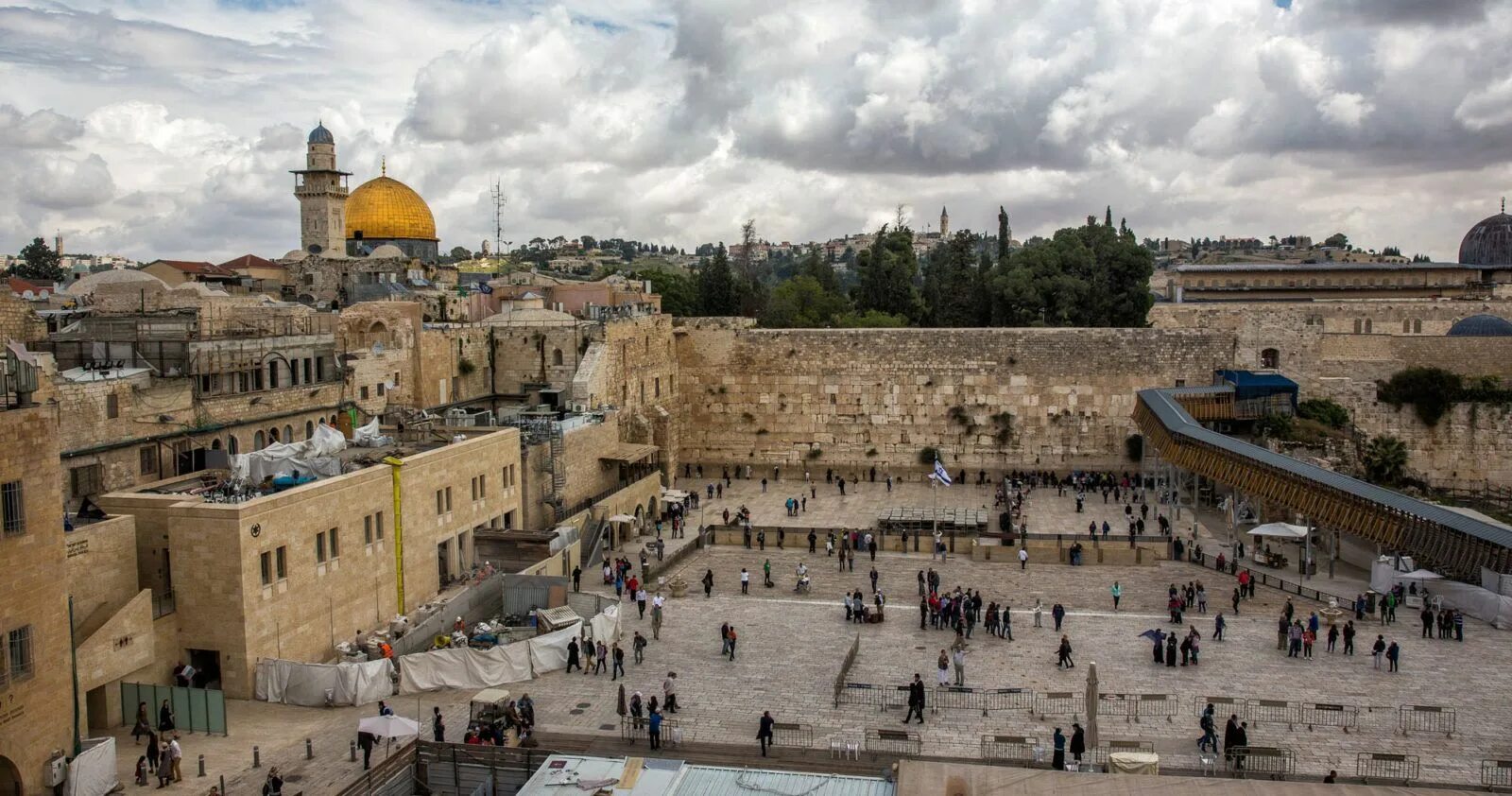 гора мориа в иерусалиме. храмовая гора с мечетью аль-акса. храмовая гора в городе иерусалиме.