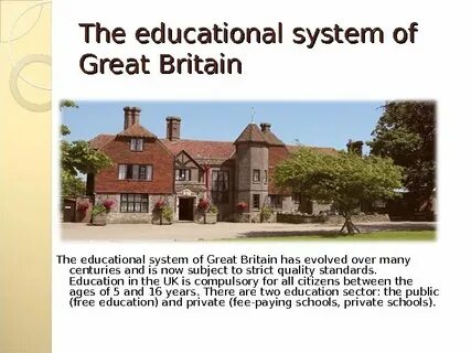 Education in britain перевод текста