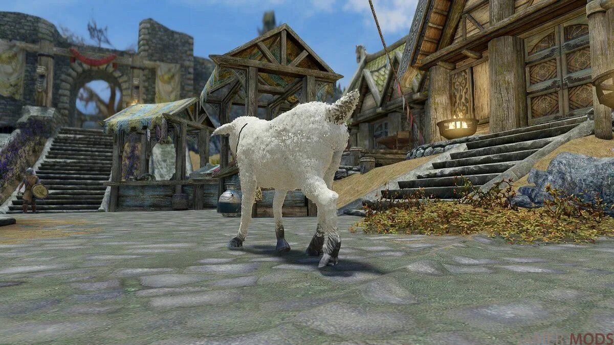 Козырная масть в игре козы. Коза скайрим. Goat Skyrim. Мод коза Skyrim. Моды на скайрим козы.