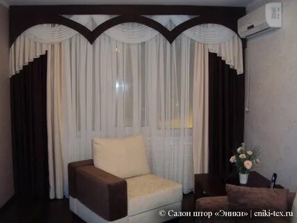 Шторы с ламбрекеном в современном стиле