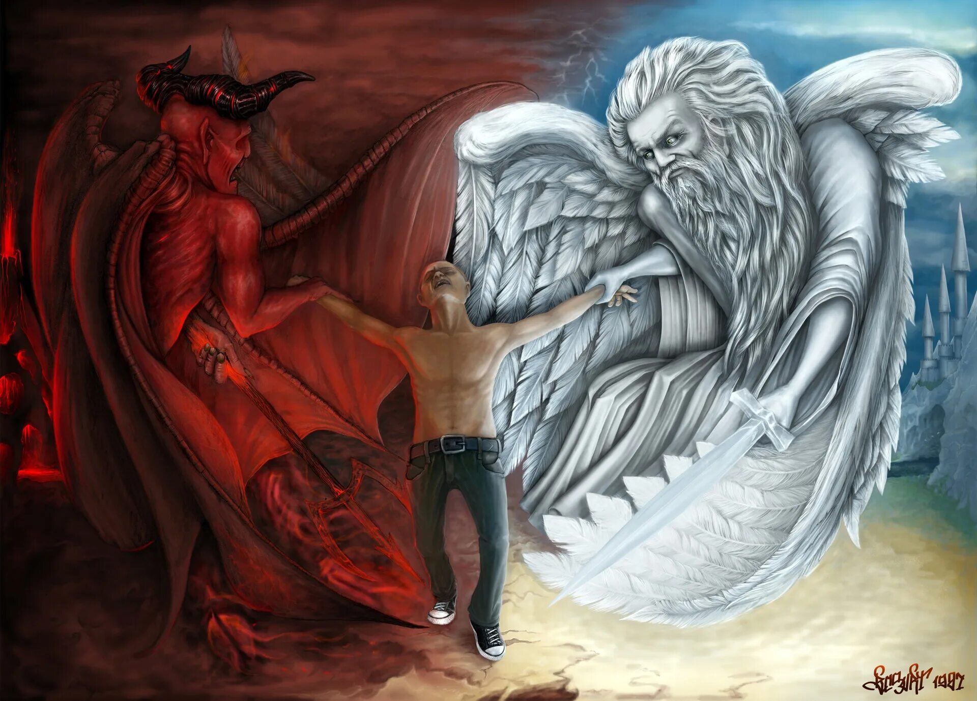 Включи 3 бог. Ангел Люцифер Морнингстар. Люцифер дьявол сатана Мефистофель. Люцифер ангел или демон.