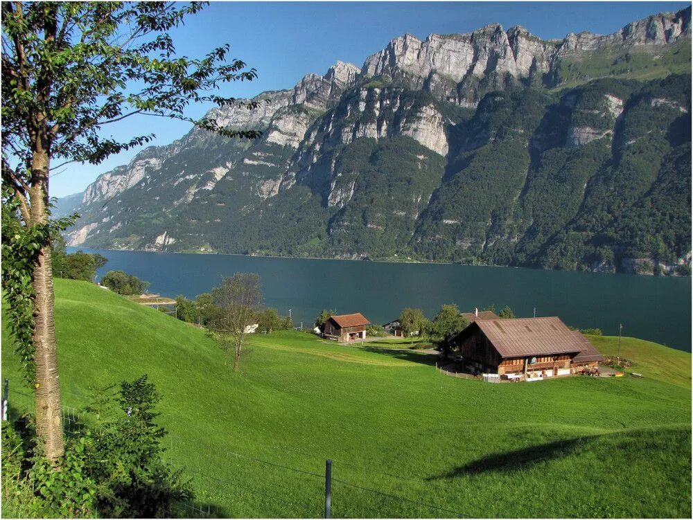 Das schweiz. Валензее Швейцария. Швейцария, Швиц, валензе. Миттелланд Швейцария. Природа die Schweiz.