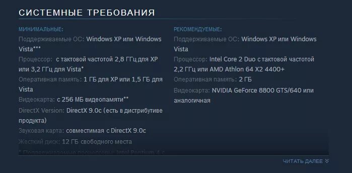 Your system requirements