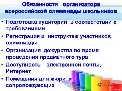 Обязанности организатора