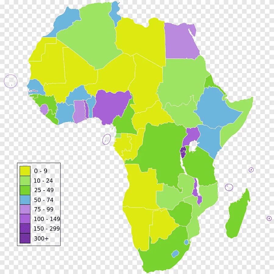 Карта плотности населения Африки. Карта плотности населения Африки со странами. Плотность населения Африки. Самые населенные страны Африки на карте.