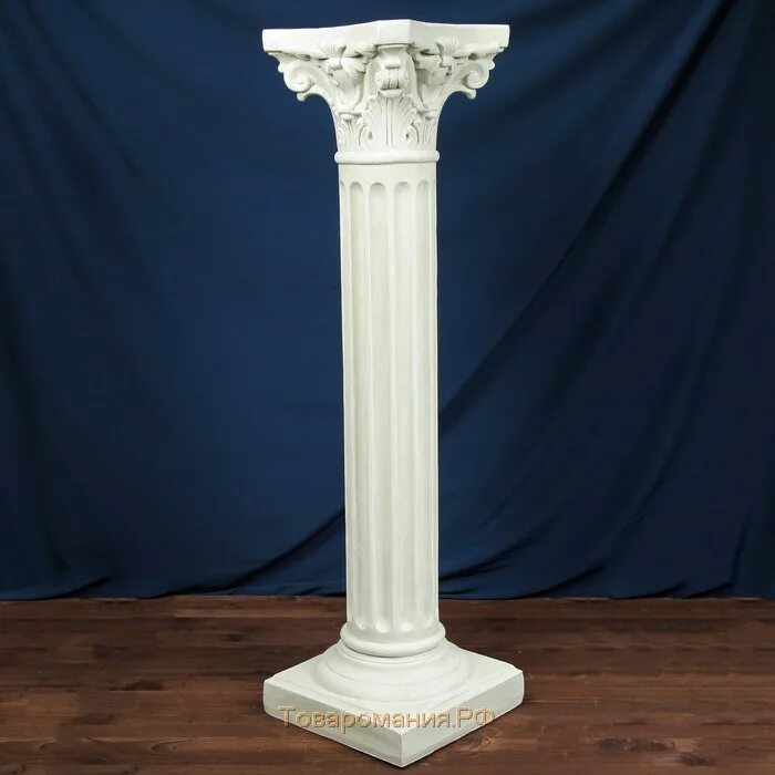 Купить колонны пластиковые. Подставка напольная "колонна Акрополь" белая, 75 см. Античная колонна 100 см. Подставка напольная колонна Акрополь. Колонна высокая 99х27 см 3142401.