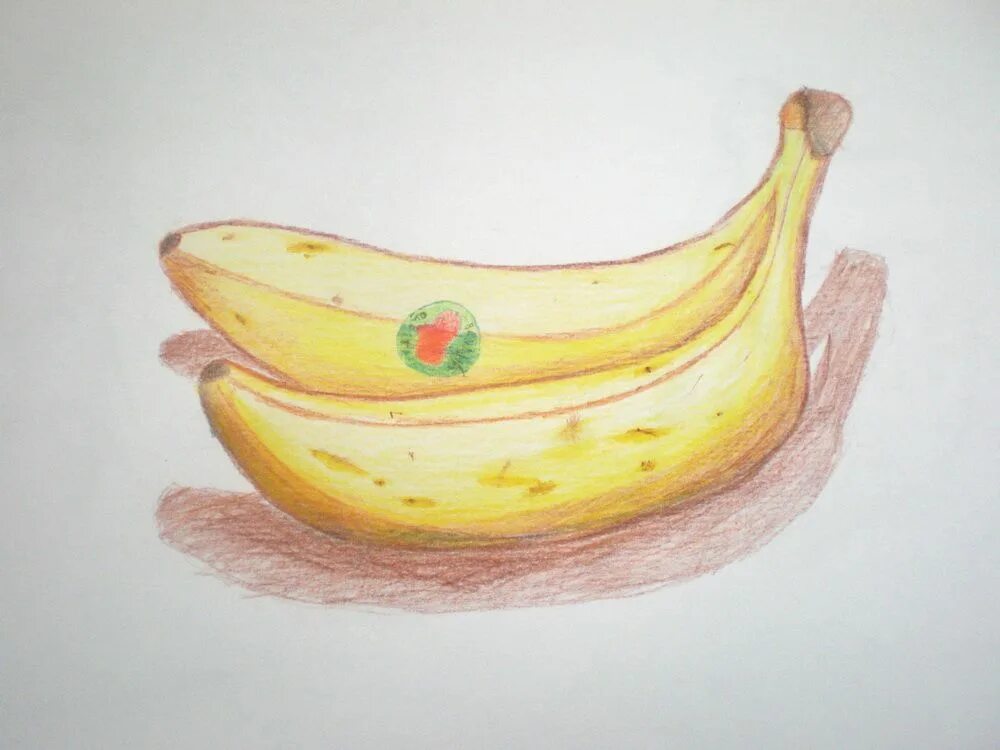 Рисовать бана. Банан цветными карандашами. Банан для срисовки. Нарисовать банан. Банан рисунок карандашом.