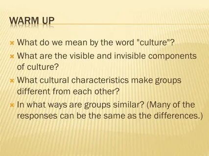 Defining culture