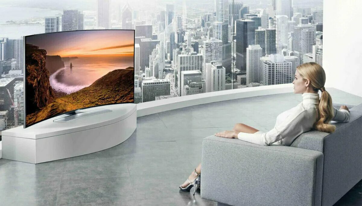 Найден новый телевизор. Samsung led 40 Smart TV 2014. Панорамный телевизор. Полукруглый телевизор. Изогнутые телевизоры.