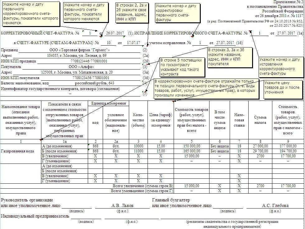 Корректировочная счет-фактура образец заполнения. Корректировочная счет-фактура пример заполнения. Корректирующий счет фактура образец заполнения. Образец заполненной корректировочной счет фактуры. Исправительная корректировочной счет фактуры